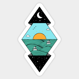 Geometric Landscape Sticker